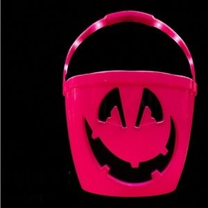 Halloween LEDs handle Jack-O-Lantern Buckets Signature Pink Magenta by T Mobile